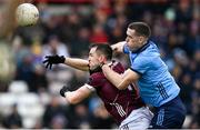 16 March 2024; Brian Fenton of Dublin in action against Cein Darcy of Galway during the Allianz Football League Division 1 match between Galway and Dublin at Pearse Stadium in Galway. Photo by Stephen McCarthy/Sportsfile