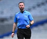16 March 2024; Referee David Gough during the Masita GAA Football Post Primary Schools Hogan Cup final match between Mercy Mounthawk of Kerry and Omagh CBS of Tyrone at Croke Park in Dublin. Photo by Piaras Ó Mídheach/Sportsfile