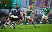 16 March 2024; Calvin Nash of Ireland in action against Rory Darge, 7, and Duhan van der Merwe of Scotland during the Guinness Six Nations Rugby Championship match between Ireland and Scotland at the Aviva Stadium in Dublin. Photo by Sam Barnes/Sportsfile