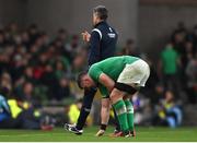 16 March 2024; Peter O’Mahony of Ireland touches the pitch as he is substituted for team-mate Jack Conan during the Guinness Six Nations Rugby Championship match between Ireland and Scotland at the Aviva Stadium in Dublin. Photo by Sam Barnes/Sportsfile