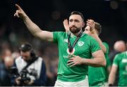 16 March 2024; Jack Conan of Ireland celebrates after the Guinness Six Nations Rugby Championship match between Ireland and Scotland at the Aviva Stadium in Dublin. Photo by Sam Barnes/Sportsfile