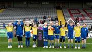 16 March 2024; Mascots before the SSE Airtricity Women's Premier Division match between Bohemians and Athlone Town at Dalymount Park in Dublin. Photo by Jussi Eskola/Sportsfile