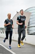 19 March 2024; Ambassadors Dean Rock and Catherina McKiernan in attendance at the announcement of A&L Goodbody’s title sponsorship of Athletics Ireland’s ALG5K Corporate Team Challenge, formerly GT5K, in Dublin City Centre on September 10th, 2024. Photo by Sam Barnes/Sportsfile