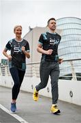 19 March 2024; Ambassadors Dean Rock and Catherina McKiernan in attendance at the announcement of A&L Goodbody’s title sponsorship of Athletics Ireland’s ALG5K Corporate Team Challenge, formerly GT5K, in Dublin City Centre on September 10th, 2024. Photo by Sam Barnes/Sportsfile