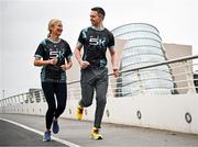 19 March 2024; Ambassadors Dean Rock and Catherina McKiernan in attendance at the announcement of A&L Goodbody’s title sponsorship of Athletics Ireland’s ALG5K Corporate Team Challenge, formerly GT5K, in Dublin City Centre on September 10th, 2024. Photo by Sam Barnes/Sportsfile