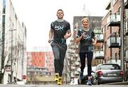 19 March 2024; Ambassadors Dean Rock and Catherina McKiernan in attendance at the announcement of A&L Goodbody’s title sponsorship of Athletics Ireland’s ALG5K Corporate Team Challenge, formerly GT5K, in Dublin City Centre on September 10th, 2024. Photo by Sam Barnes/Sportsfile