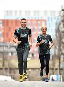 19 March 2024; Ambassadors Dean Rock and Catherina McKiernan in attendance at the announcement of A&L Goodbody’s title sponsorship of Athletics Ireland’s ALG5K Corporate Team Challenge, formerly GT5K, in Dublin City Centre on September 10th, 2024. Photo by Sam Barnes/Sportsfile