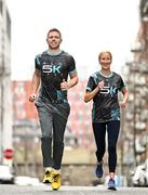 19 March 2024; Ambassadors Dean Rock and Catherina McKiernan in attendance at the announcement of A&L Goodbody’s title sponsorship of Athletics Ireland’s ALG5K Corporate Team Challenge, formerly GT5K, in Dublin City Centre on September 10th, 2024. Photo by Sam Barnes/Sportsfile