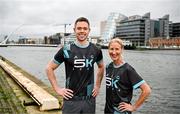 19 March 2024; Ambassadors Dean Rock and Catherina McKiernan in attendance at the announcement of A&L Goodbody’s title sponsorship of Athletics Ireland’s ALG5K Corporate Team Challenge, formerly GT5K, in Dublin City Centre on September 10th, 2024. Photo by Sam Barnes/Sportsfile