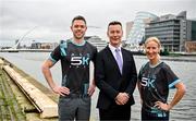 19 March 2024; In attendance at the announcement of A&L Goodbody’s title sponsorship of Athletics Ireland’s ALG5K Corporate Team Challenge, formerly GT5K, are, from left, Ambassadors Dean Rock, ALG Partner David Widger and Ambassador Catherina McKiernan in Dublin City Centre on September 10th, 2024. Photo by Sam Barnes/Sportsfile