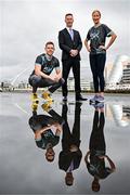 19 March 2024; In attendance at the announcement of A&L Goodbody’s title sponsorship of Athletics Ireland’s ALG5K Corporate Team Challenge, formerly GT5K, are, from left, Ambassador Dean Rock, ALG Partner David Widger, and Ambassador Catherina McKiernan, in Dublin City Centre on September 10th, 2024. Photo by Sam Barnes/Sportsfile