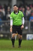 16 March 2024; Referee David Hurson during the 2024 Lidl All-Ireland Junior Post-Primary Schools Junior B Championship final between Presentation College Headford, Galway and St Ronan’s College, Lurgan, Armagh at Mullahoran in Cavan. Photo by Stephen Marken/Sportsfile