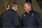 16 March 2024; Incoming IRFU performance director David Humphreys, right, with IRFU chief commercial officer Padraig Power during the Guinness Six Nations Rugby Championship match between Ireland and Scotland at the Aviva Stadium in Dublin. Photo by Brendan Moran/Sportsfile