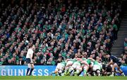 16 March 2024; Ireland supporters look on during the Guinness Six Nations Rugby Championship match between Ireland and Scotland at the Aviva Stadium in Dublin. Photo by Brendan Moran/Sportsfile