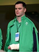 16 March 2024; An injured James Ryan of Ireland before the Guinness Six Nations Rugby Championship match between Ireland and Scotland at the Aviva Stadium in Dublin. Photo by Brendan Moran/Sportsfile