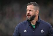 16 March 2024; Ireland head coach Andy Farrell before the Guinness Six Nations Rugby Championship match between Ireland and Scotland at the Aviva Stadium in Dublin. Photo by Brendan Moran/Sportsfile