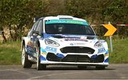 17 March 2024; Keith Cronin and Mikie Galvin in their Ford Fiesta Rally 2 during The Clonakilty Park Hotel West Cork Rally Round 2 of the Irish Tarmac Rally Championship in Clonakilty, Cork. Photo by Philip Fitzpatrick/Sportsfile