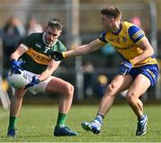 17 March 2024; Graham O'Sullivan of Kerry in action against Ronan Daly of Roscommon during the Allianz Football League Division 1 match between Roscommon and Kerry at Dr Hyde Park in Roscommon. Photo by Ben McShane/Sportsfile