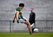 17 March 2024; David Clifford of Kerry scores a point from a penalty during the Allianz Football League Division 1 match between Roscommon and Kerry at Dr Hyde Park in Roscommon. Photo by Ben McShane/Sportsfile