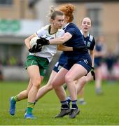 17 March 2024; Mary Kate Lynch of Meath is tackled by Louise Ní Mhuircheartaigh of Kerry during the Lidl LGFA National League Division 1 Round 6 match between Meath and Kerry at Donaghmore Ashbourne GAA Club in Ashbourne, Meath. Photo by Brendan Moran/Sportsfile