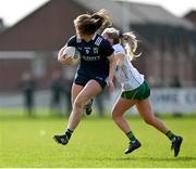 17 March 2024; Anna Galvin of Kerry in action against Megan Thynne of Meath during the Lidl LGFA National League Division 1 Round 6 match between Meath and Kerry at Donaghmore Ashbourne GAA Club in Ashbourne, Meath. Photo by Brendan Moran/Sportsfile