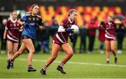 16 March 2024; Aoife Somers of FCJ Bunclody in action against Muireann Donohoe of Loreto College Cavan during the 2024 Lidl All-Ireland Junior Post-Primary Schools Junior A Championship final between FCJ Secondary School, Bunclody, Wexford and Loreto College, Cavan, at the GAA National Games Development Centre, Abbotstown in Dublin. Photo by Michael P Ryan/Sportsfile *** NO REPRODUCTION FEE ***