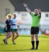 17 March 2024; Referee Shane Curley during the Lidl LGFA National League Division 1 Round 6 match between Meath and Kerry at Donaghmore Ashbourne GAA Club in Ashbourne, Meath. Photo by Brendan Moran/Sportsfile