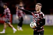 15 March 2024; Derry City goalkeeper Brian Maher before the SSE Airtricity Men's Premier Division match between Bohemians and Derry City at Dalymount Park in Dublin. Photo by Stephen McCarthy/Sportsfile