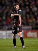 15 March 2024; Adam McDonnell of Bohemians pulls on the captain's armband during the SSE Airtricity Men's Premier Division match between Bohemians and Derry City at Dalymount Park in Dublin. Photo by Stephen McCarthy/Sportsfile