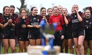 18 March 2024; St Attracta's Community School players after their side's victory in the 2024 Lidl LGFA All-Ireland Post-Primary Schools Senior B Championship final match between St Attracta’s Community School of Tubbercurry, Sligo, and Ursuline Secondary School of Thurles, Tipperary, at St Aidan’s GAA club in Ballyforan, Roscommon. Photo by Piaras Ó Mídheach/Sportsfile