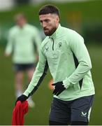 18 March 2024; Matt Doherty during a Republic of Ireland training session at the FAI National Training Centre in Abbotstown, Dublin. Photo by Stephen McCarthy/Sportsfile