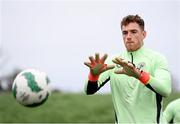 18 March 2024; Goalkeeper Mark Travers during a Republic of Ireland training session at the FAI National Training Centre in Abbotstown, Dublin. Photo by Stephen McCarthy/Sportsfile