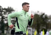 18 March 2024; Dara O'Shea during a Republic of Ireland training session at the FAI National Training Centre in Abbotstown, Dublin. Photo by Stephen McCarthy/Sportsfile