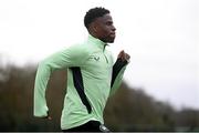 18 March 2024; Chiedozie Ogbene during a Republic of Ireland training session at the FAI National Training Centre in Abbotstown, Dublin. Photo by Stephen McCarthy/Sportsfile