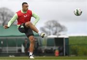 18 March 2024; Adam Idah during a Republic of Ireland training session at the FAI National Training Centre in Abbotstown, Dublin. Photo by Stephen McCarthy/Sportsfile