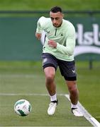18 March 2024; Adam Idah during a Republic of Ireland training session at the FAI National Training Centre in Abbotstown, Dublin. Photo by Stephen McCarthy/Sportsfile