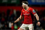 1 March 2024; Tom Ahern of Munster during the United Rugby Championship match between Munster and Zebre Parma at Virgin Media Park in Cork. Photo by Brendan Moran/Sportsfile