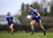 18 March 2024; Isabelle Carr of Ursuline Secondary School during the 2024 Lidl LGFA All-Ireland Post-Primary Schools Senior B Championship final match between St Attracta’s Community School of Tubbercurry, Sligo, and Ursuline Secondary School of Thurles, Tipperary, at St Aidan’s GAA club in Ballyforan, Roscommon. Photo by Piaras Ó Mídheach/Sportsfile