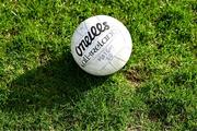 17 March 2024; A footballs on the pitch for the Mayo warm-up before the Allianz Football League Division 1 match between Mayo and Derry at Hastings Insurance MacHale Park in Castlebar, Mayo. Photo by Piaras Ó Mídheach/Sportsfile
