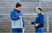 19 March 2024; Ulster assistant coach Dan Soper, left, and Ulster interim head coach Richie Murphy during Ulster Rugby squad training at the Kingspan Stadium in Belfast. Photo by Ramsey Cardy/Sportsfile