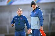 19 March 2024; Interim head coach Richie Murphy, left, and assistant coach Dan Soper during Ulster Rugby squad training at the Kingspan Stadium in Belfast. Photo by Ramsey Cardy/Sportsfile