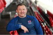 19 March 2024; Interim head coach Richie Murphy poses for a portrait after an Ulster Rugby media conference at the Kingspan Stadium in Belfast. Photo by Ramsey Cardy/Sportsfile