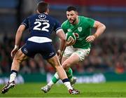 16 March 2024; Robbie Henshaw of Ireland in action against Cameron Redpath of Scotland during the Guinness Six Nations Rugby Championship match between Ireland and Scotland at the Aviva Stadium in Dublin. Photo by Sam Barnes/Sportsfile