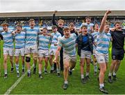17 March 2024; Blackrock College players celebrate after their side's victory in the Bank of Ireland Leinster Schools Senior Cup final match between Blackrock College and St Michael's College at the RDS Arena in Dublin. Photo by Sam Barnes/Sportsfile