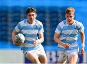 17 March 2024; Conor O'Shaughnessy of Blackrock College, left, during the Bank of Ireland Leinster Schools Senior Cup final match between Blackrock College and St Michael's College at the RDS Arena in Dublin. Photo by Sam Barnes/Sportsfile