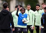 19 March 2024; Michael Obafemi during a Republic of Ireland training session at the FAI National Training Centre in Abbotstown, Dublin. Photo by Stephen McCarthy/Sportsfile