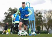 19 March 2024; Jason Knight during a Republic of Ireland training session at the FAI National Training Centre in Abbotstown, Dublin. Photo by Stephen McCarthy/Sportsfile