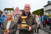 19 March 2024; Trainer Willie Mullins during the homecoming of Cheltenham Gold Cup winner Galopin Des Champs at Leighlinbridge in Carlow. Photo by Tyler Miller/Sportsfile