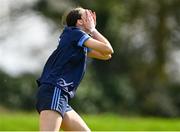 20 March 2024; Niamh Flanagan of Our Lady's Secondary School reacts after a missed opportunity on goal during the 2024 Lidl LGFA All-Ireland Post-Primary Schools Senior A final match between Our Lady’s Secondary School of Castleblaney, Monaghan, and Sacred Heart School of Westport, Mayo, at St Rynagh’s GAA club in Banagher, Offaly. Photo by Tyler Miller/Sportsfile