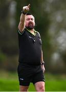 20 March 2024; Referee Seamus Mulvihill during the 2024 Lidl LGFA All-Ireland Post-Primary Schools Senior A final match between Our Lady’s Secondary School of Castleblaney, Monaghan, and Sacred Heart School of Westport, Mayo, at St Rynagh’s GAA club in Banagher, Offaly. Photo by Tyler Miller/Sportsfile